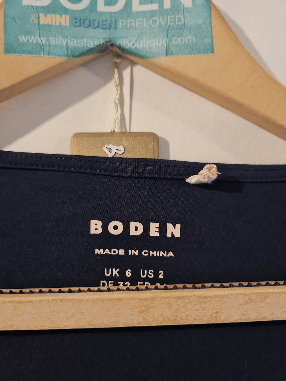 Thumbnail: BODEN Double Layer Long Sleeve Top Black T1517 Size UK 6 Brand New A24