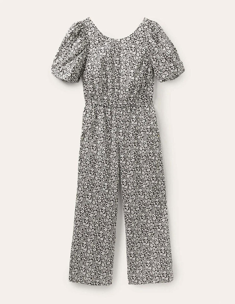 Thumbnail: Boden Back Detail Jumpsuit Black Wildflower Sprig D0159 Size Uk 16T Brand New P3