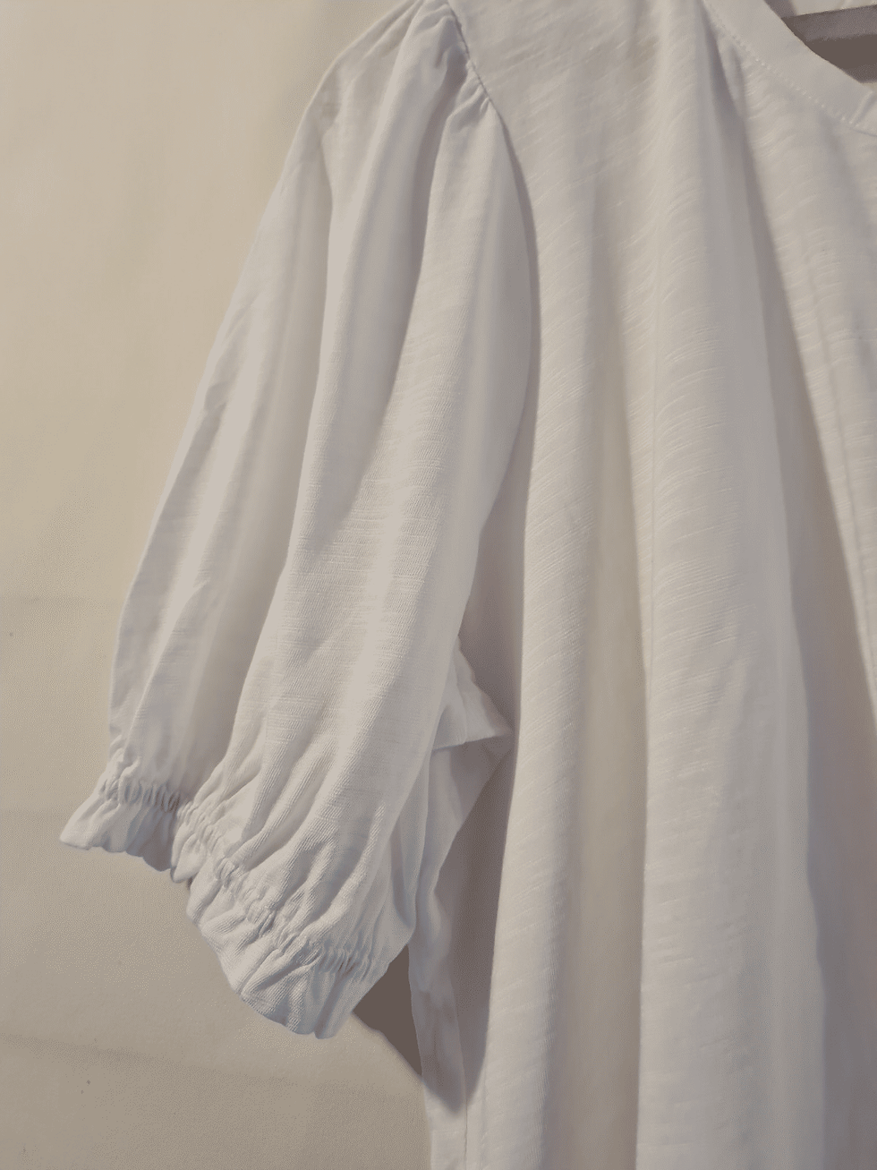 Thumbnail: BODEN Dolly Puff Sleeve Jersey Shirt White Size UK 18 Brand New A24
