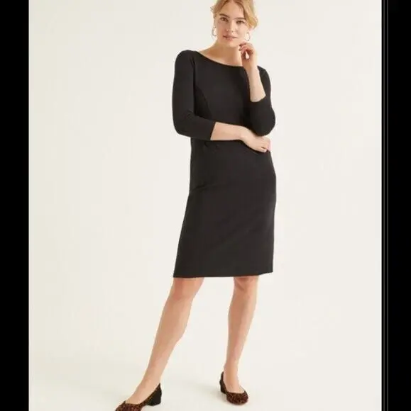 Thumbnail: BODEN PENNY JERSEY DRESS NAVY SIZE UK 16L J0044 EXCELLENT CONDITION DN16