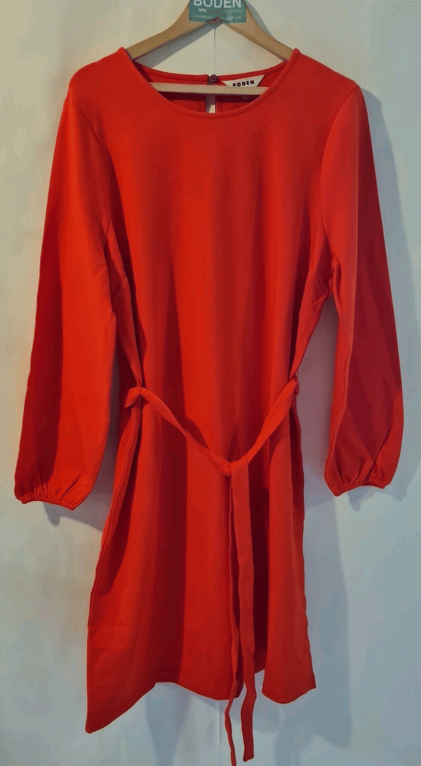 Thumbnail: BODENViolet Ponte Shift DressD0759Orange Size UK 20L Brand New A14