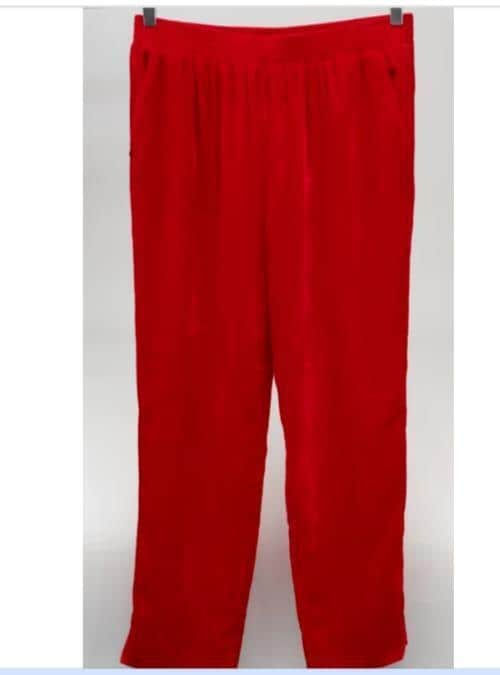 Boden Velour Pull On Trousers Elastic Waisted Red Size Uk 8 Brand New T0188