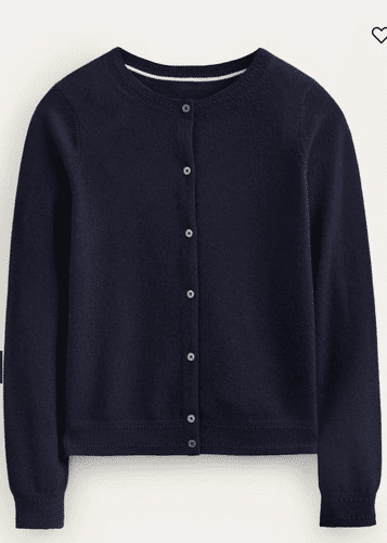 Thumbnail: Boden Eva Cashmere Crew Cardigan Black K0862 Size S Brand New A24