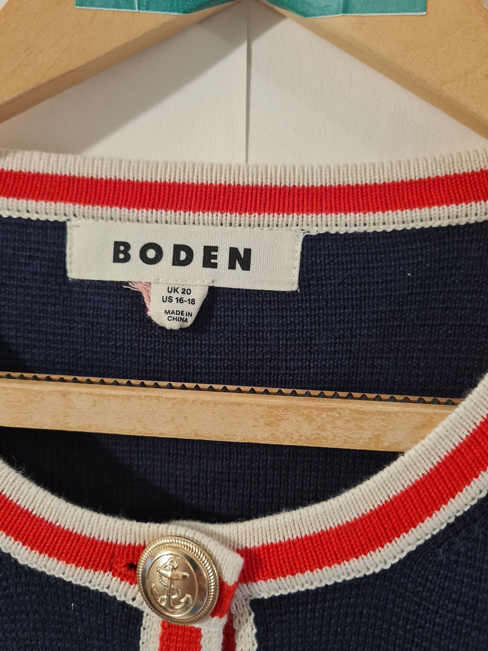 Thumbnail: Boden Holly Knitted Jacket Navy Size UK 20 K0708 Brand New A7