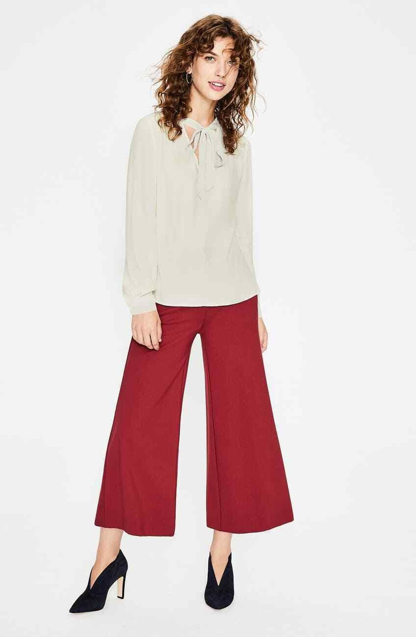 BODEN LADIES Tie Neck Blouse IVORY SIZE UK 16 W0246 BRAND NEW