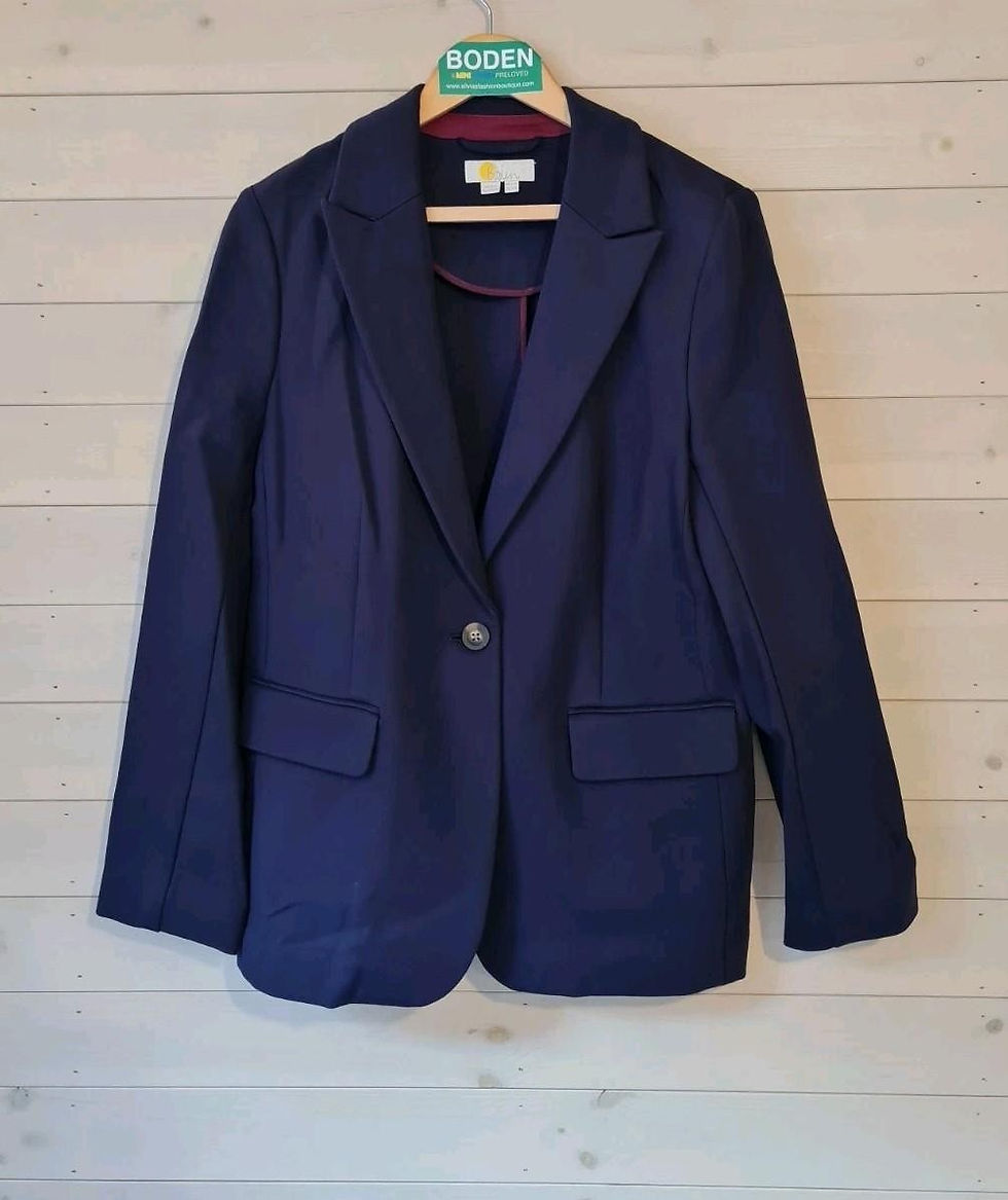 Thumbnail: BODEN Unlined Jersey Blazer Navy RRP £120 U0074 Size UK 20R Brand New A5
