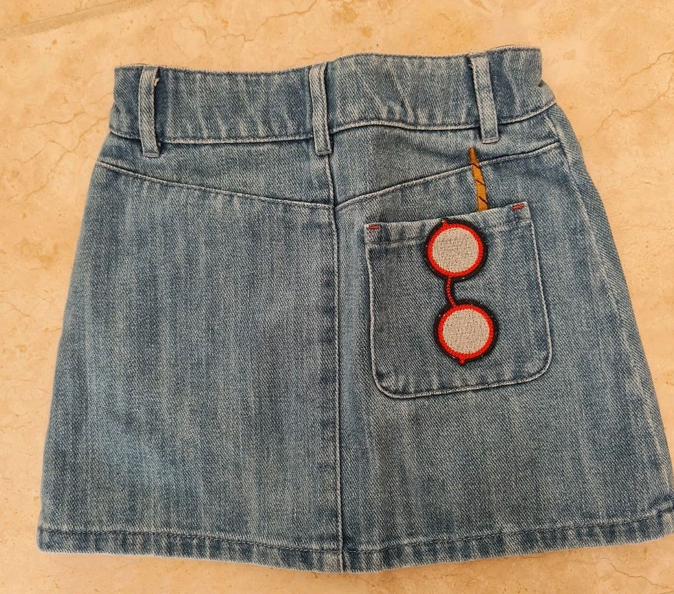 Thumbnail: Mini Boden Girls Denim HP Skirt Age 5-6 Years Brand New SAMPLE G7
