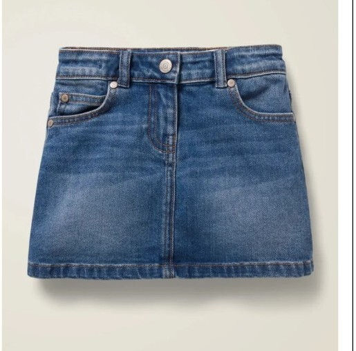 MINI BODEN GIRLS FIVE POCKET DENIM SKIRT AGE 6-7 YEARS BRAND NEW