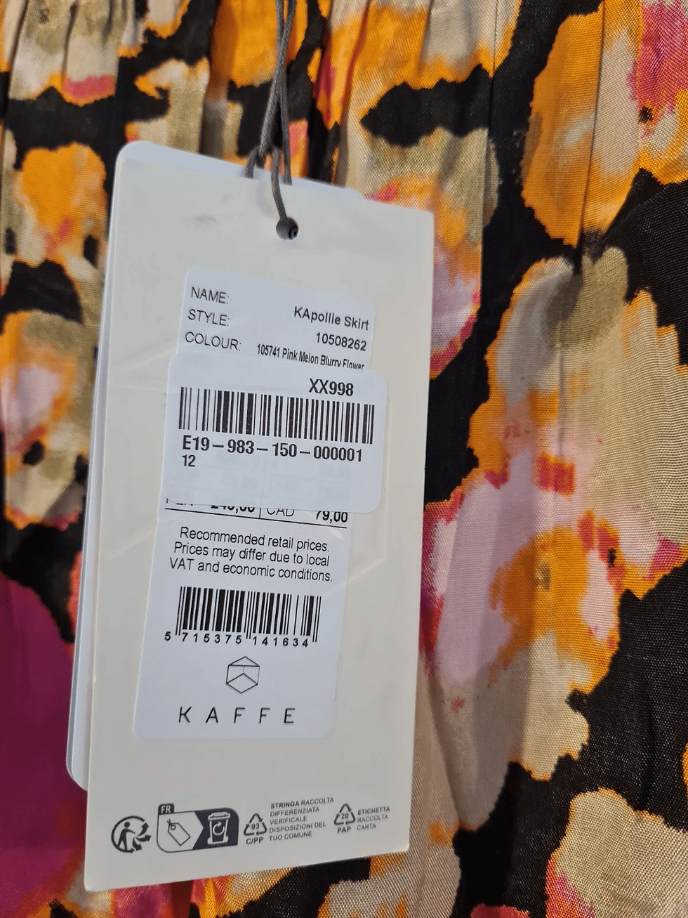 Thumbnail: Kaffe Kapollie Skirt Maxi Floral Size UK 12 Brand New