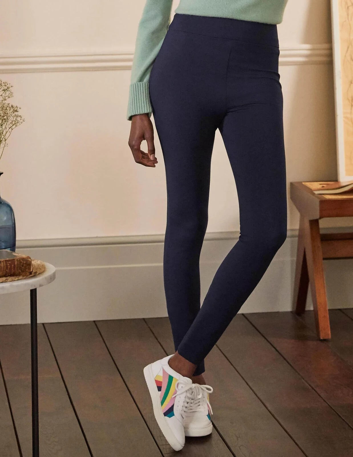 BODEN Stretch Jersey Leggings BLACK RRP £60 SIZE UK 6R BRAND NEW R0020