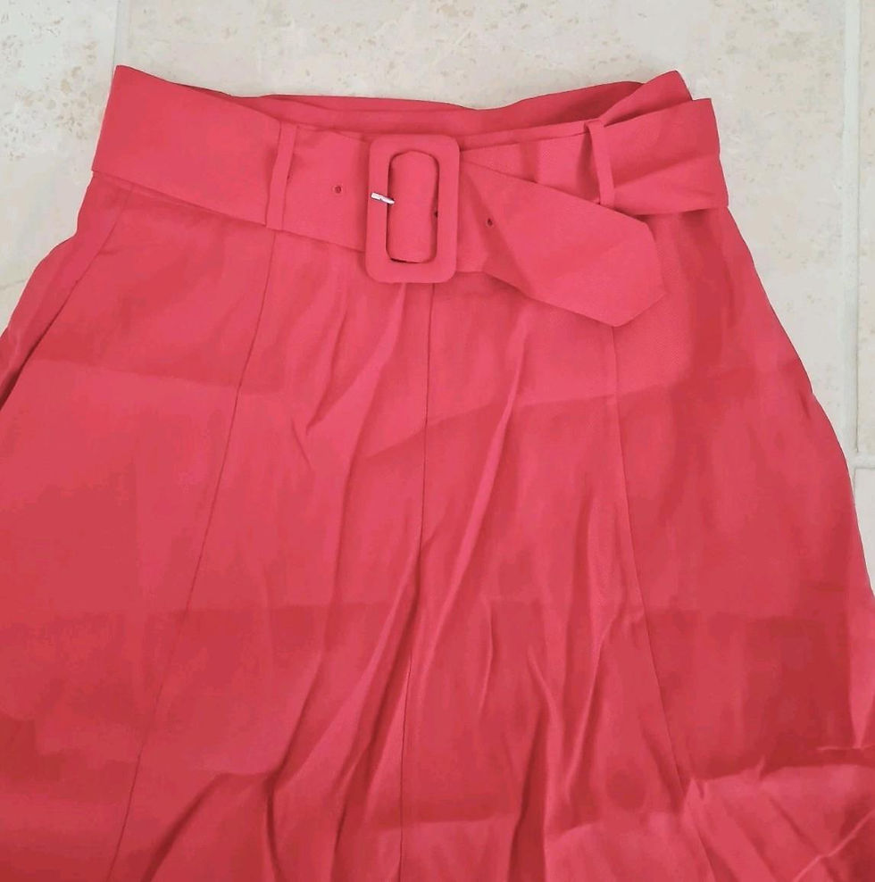 Thumbnail: Boden Ladies Belted Midi Skirt Orange Size UK 6R Brand New S3