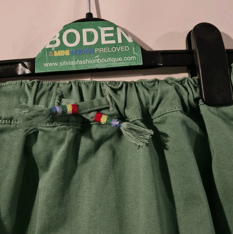 Thumbnail: MINI BODEN GIRLS Pull-On Cotton Skirt Green age 5-6 years Brand New SAMPLE G13
