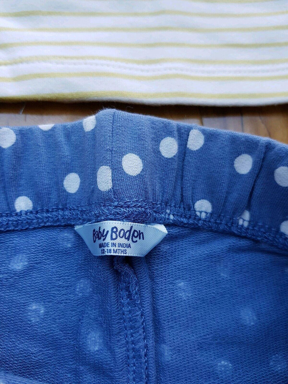 Thumbnail: Mini Boden Baby Girls Fun Supersoft Appliqué Play Set Top&Pants Brand New