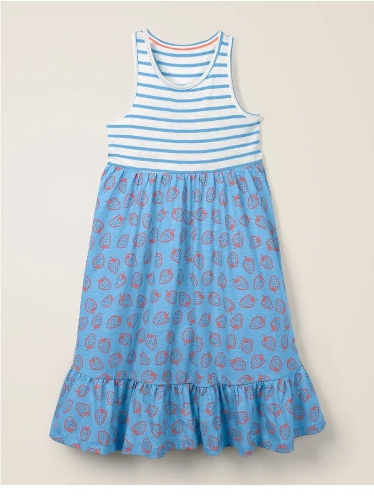 Mini Boden Girls Hotchpotch Jersey Dress Age 5-6 Years Brand New SAMPLE G3