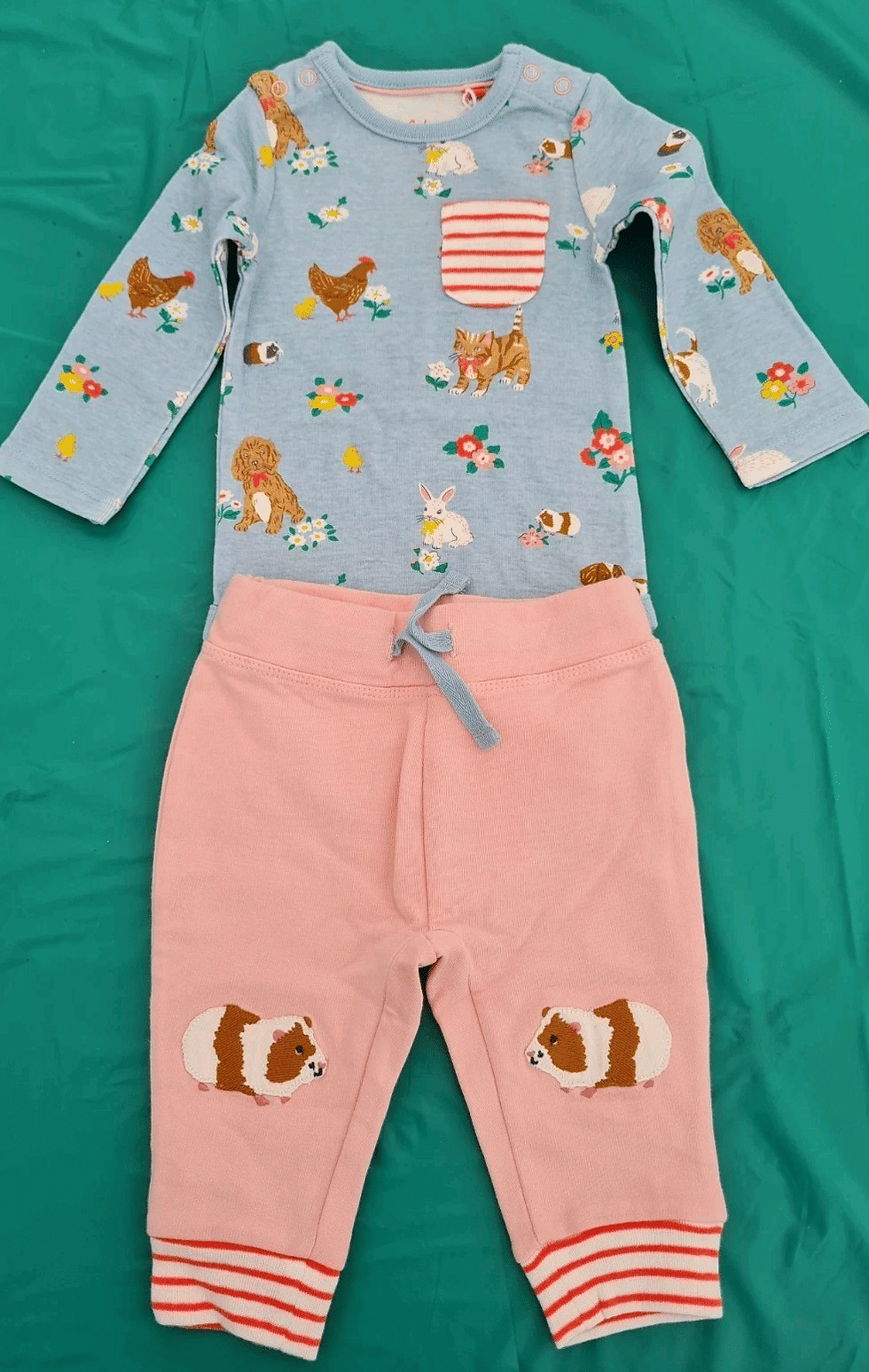 Thumbnail: Mini Boden Baby Girls Guinea Pig Body & Leggings Set 0-3 Months Brand New