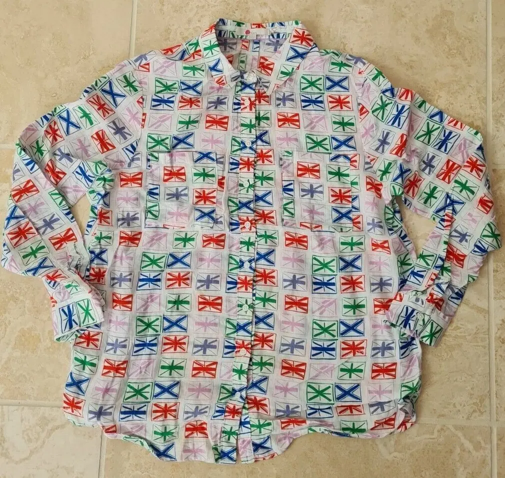 BODEN LADIES Linen Long Sleeved Shirt Size UK 14R W0274 EXCELLENT CONDITION