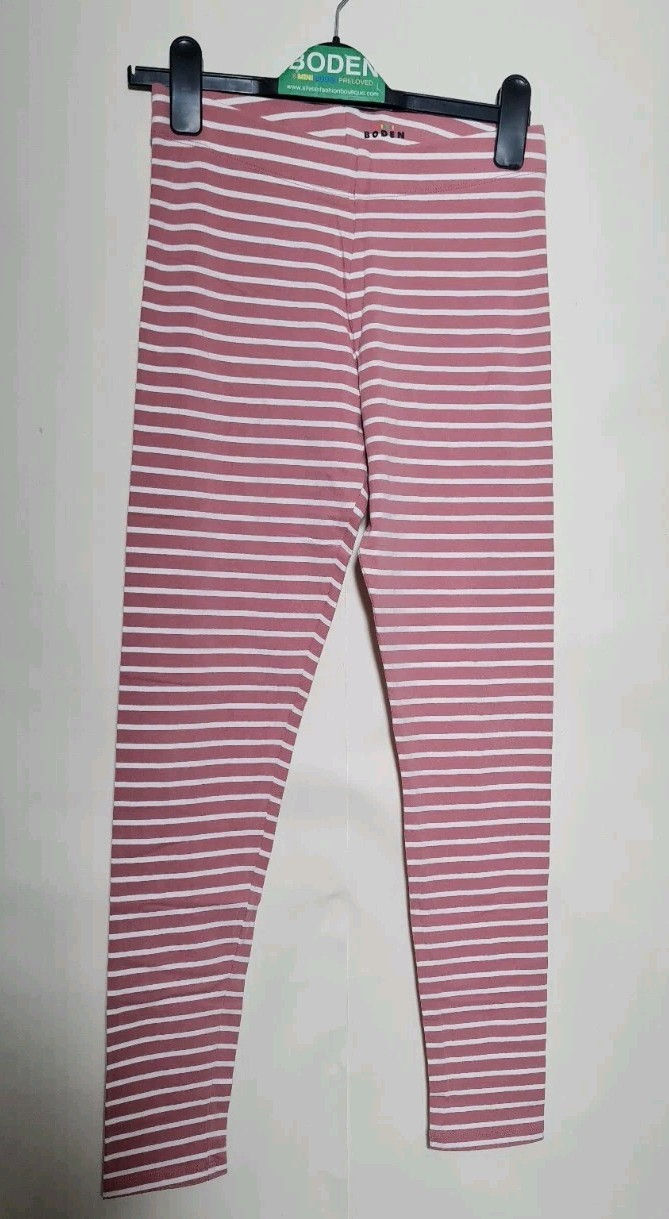 MINI BODEN GIRLS Pink Striped Leggings AGE 13-14 YEARS Brand New G10