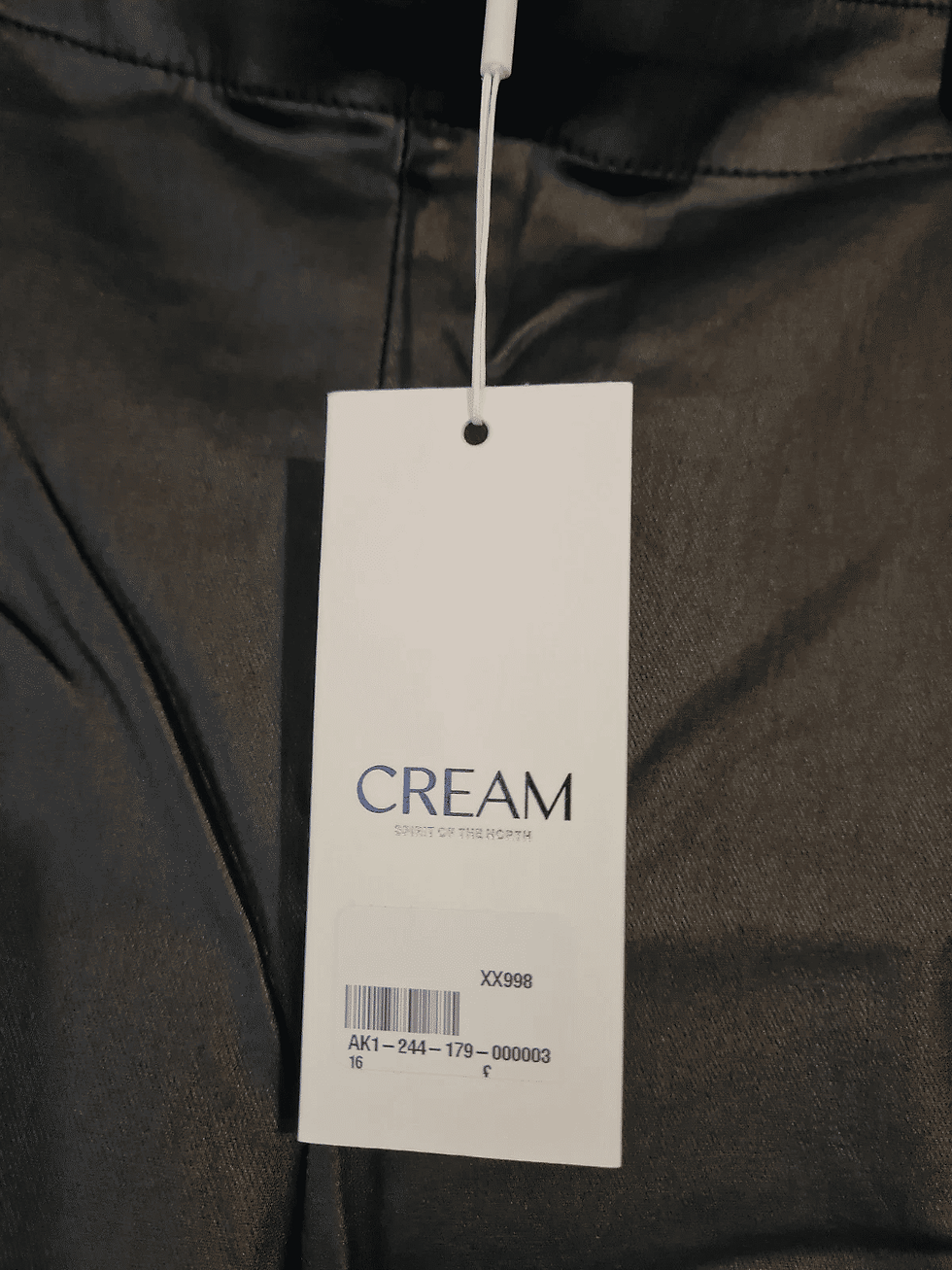 Thumbnail: CREAM Tania Ankle Pant Pitch Black Size UK 16 Brand New