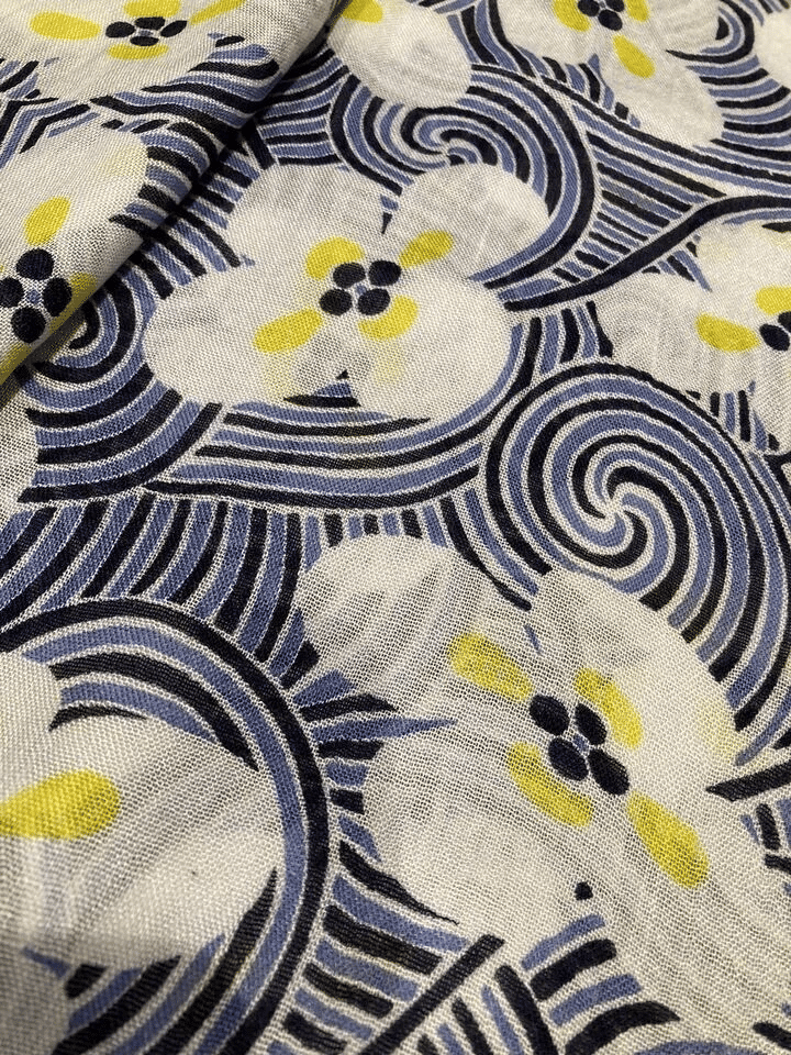 Thumbnail: Boden Ladies Delicate Lightweight Scarf Blue Floral Pattern BRAND NEW PR431