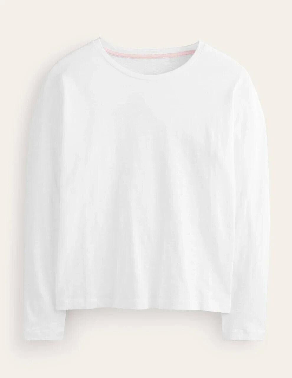 Boden Cotton Dropped Shoulder Top White Size S T1417 Brand New T29