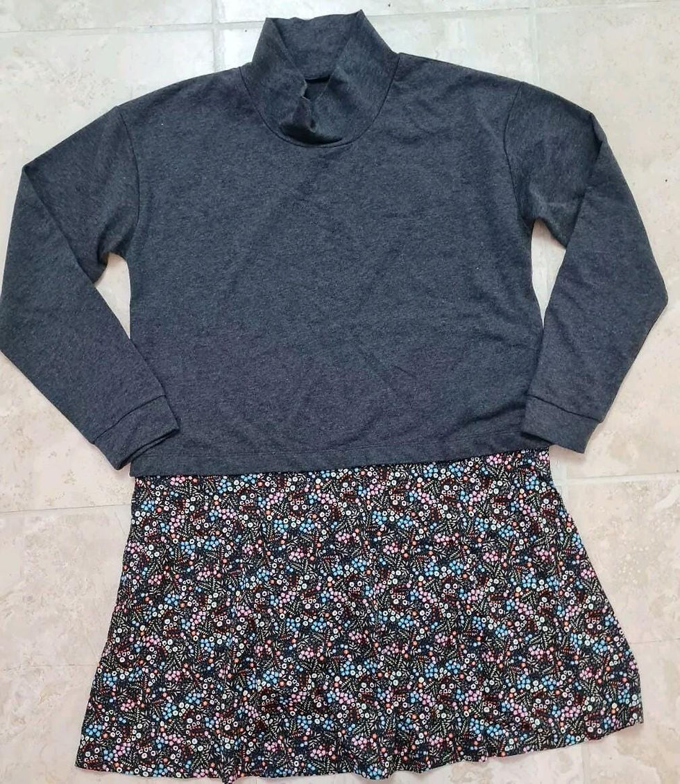 Thumbnail: Boden Sweatshirt High Neck Long Sleeve Dress Size Uk 12 Brand New Sample D44
