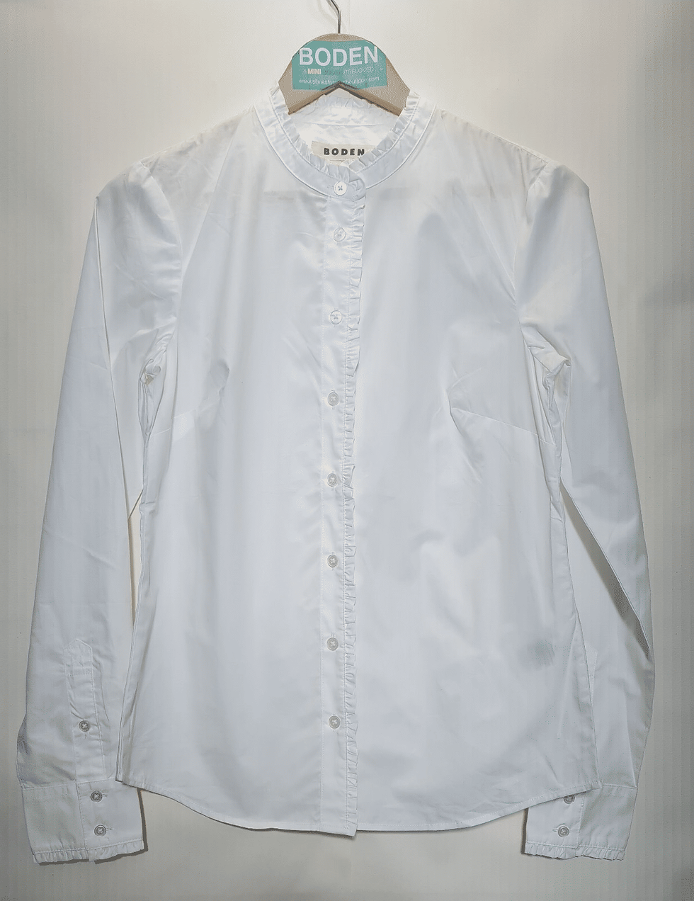 Thumbnail: BODEN Phoebe cotton shirt size UK 12 white T1481 BRAND NEW A18