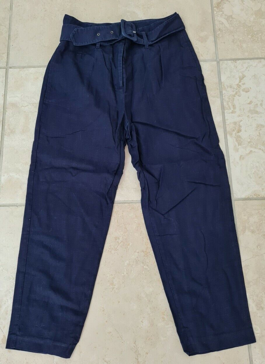 BODEN Holkham Belted Pants NAVY T0497 RRP £70.00 SIZE UK 10R