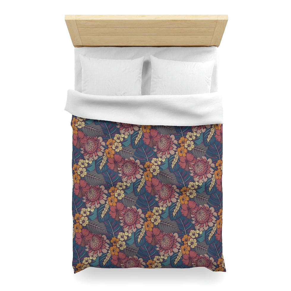 Thumbnail: Vintage Floral Microfiber Duvet Cover