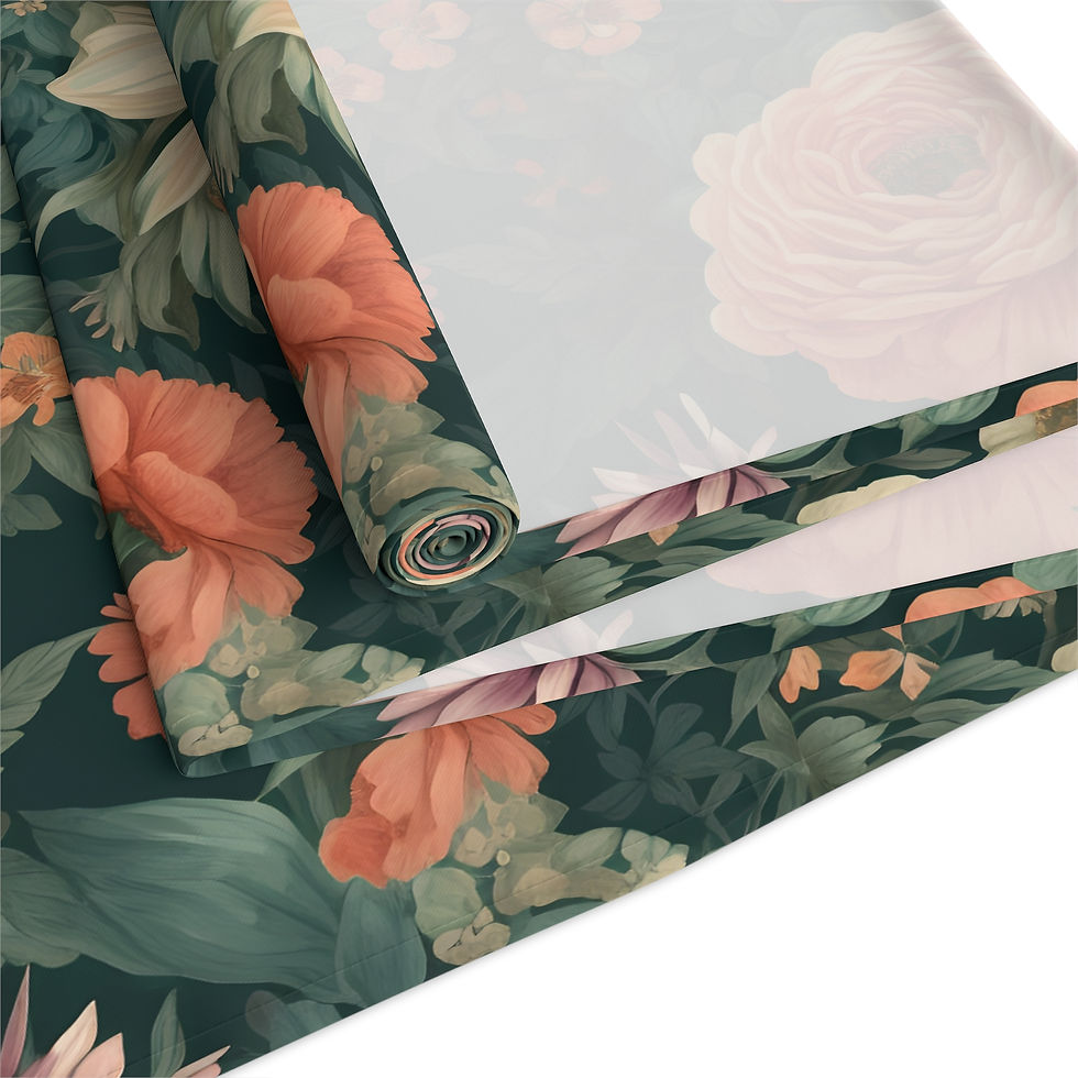 Thumbnail: Floral  Table Runner, Elegant Centerpiece for Dining