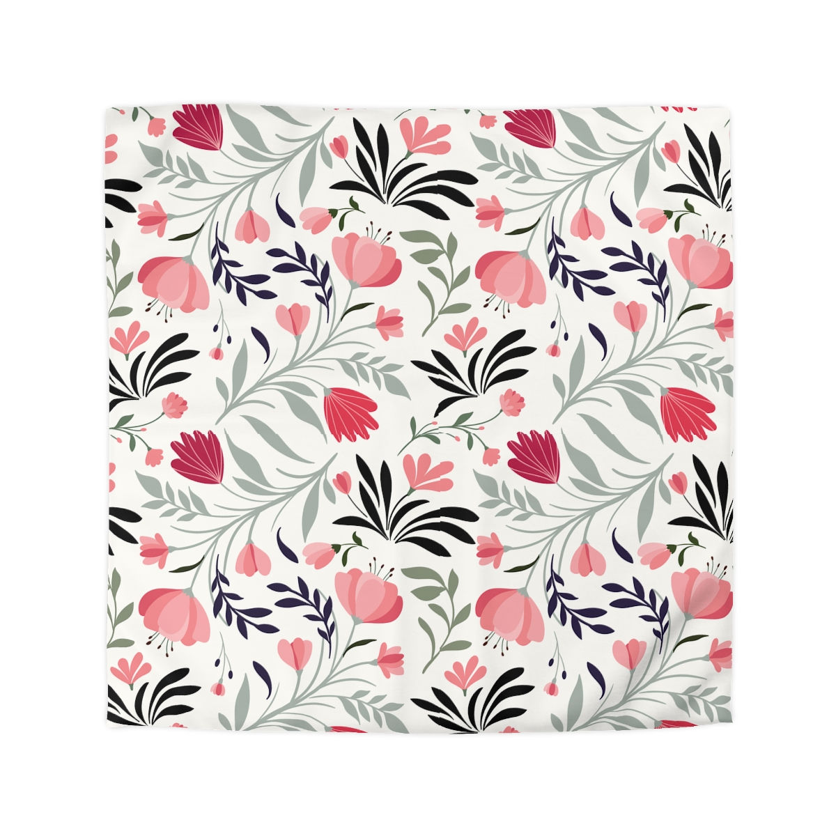 Lisa Red/Black Microfiber Duvet Cover