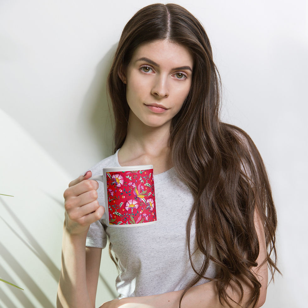 Thumbnail: Chintz Red glossy mug