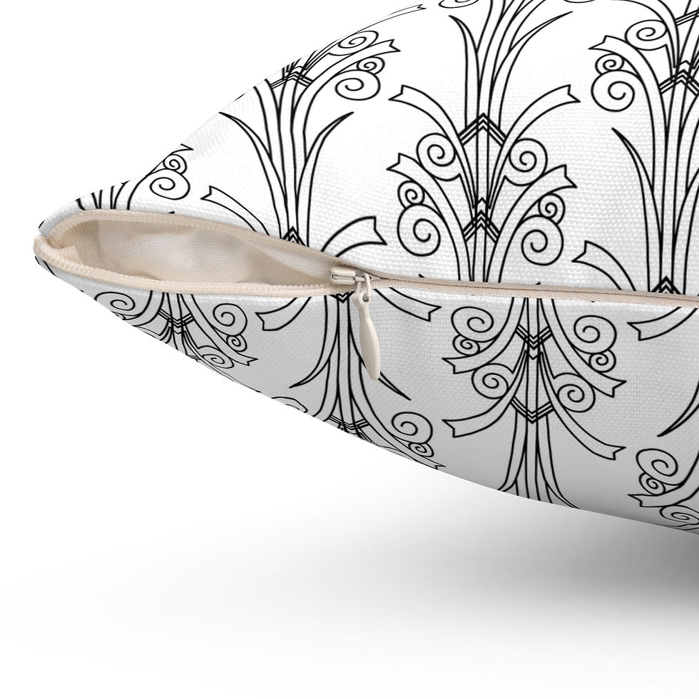 Thumbnail: Art Nouveau Square Pillow - Home Decor, Stylish Throw Cushion