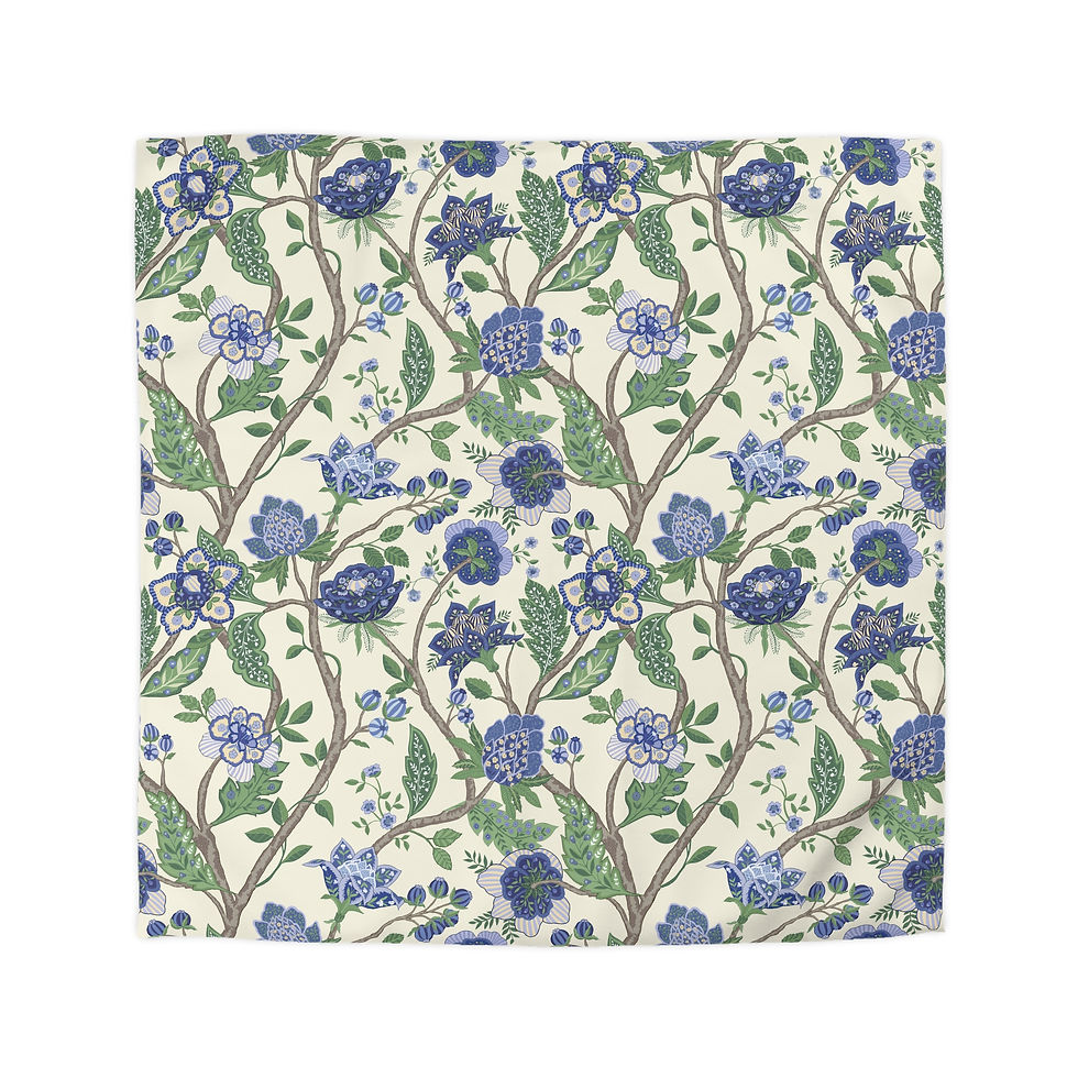 Thumbnail: MUGHAL (Creme) Garden Delights Duvet Cover