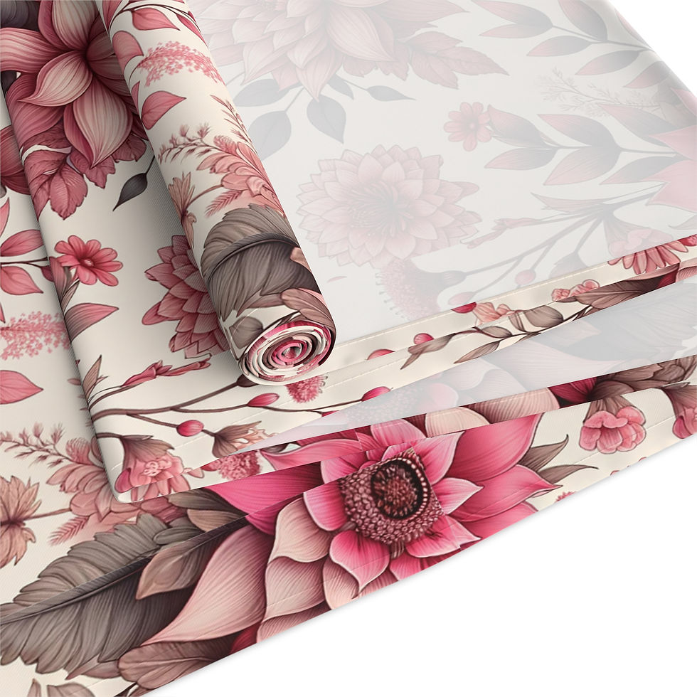 Thumbnail: Blush Vintage Floral Table Runner