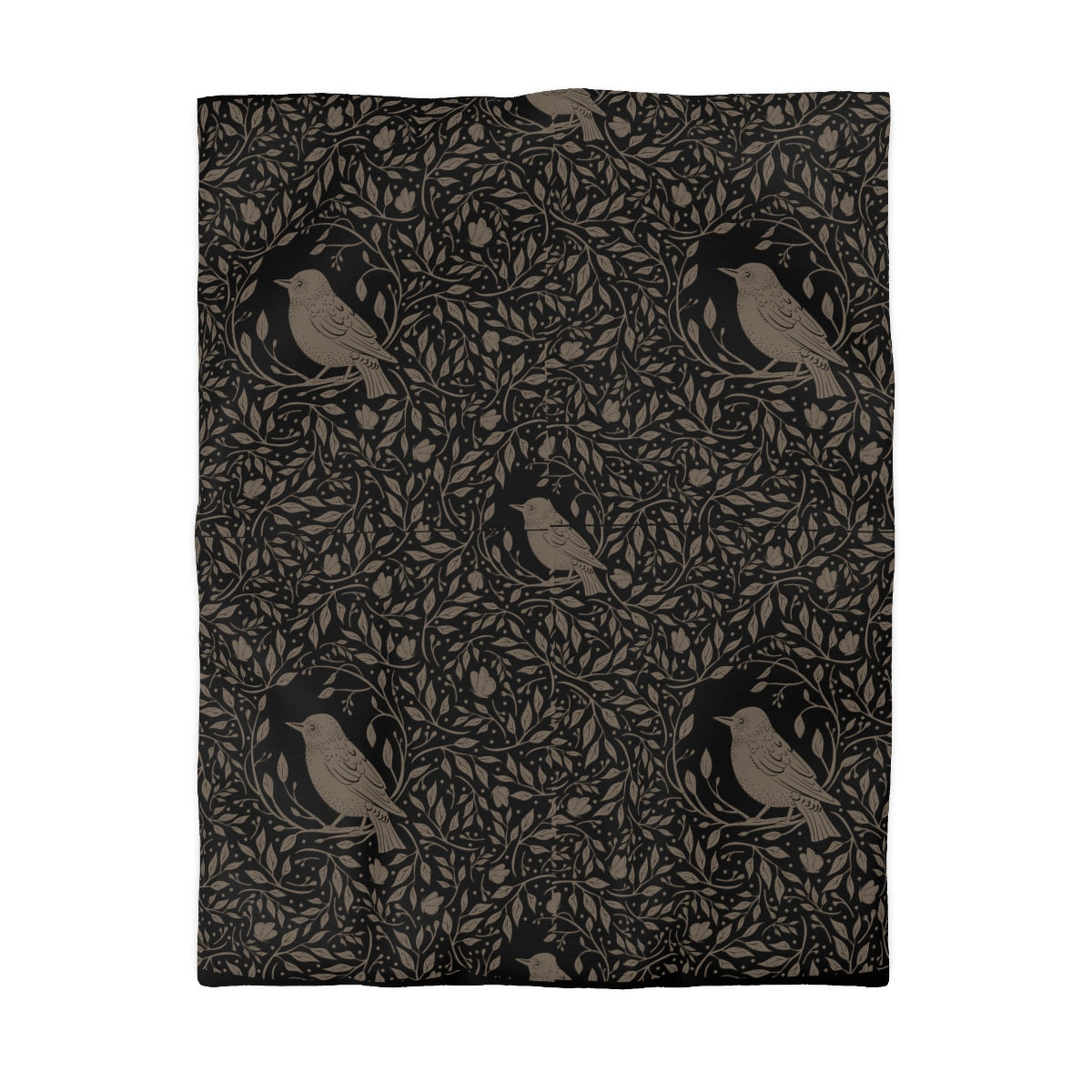 Birds B-(Dark Brown) Microfiber Duvet Cover