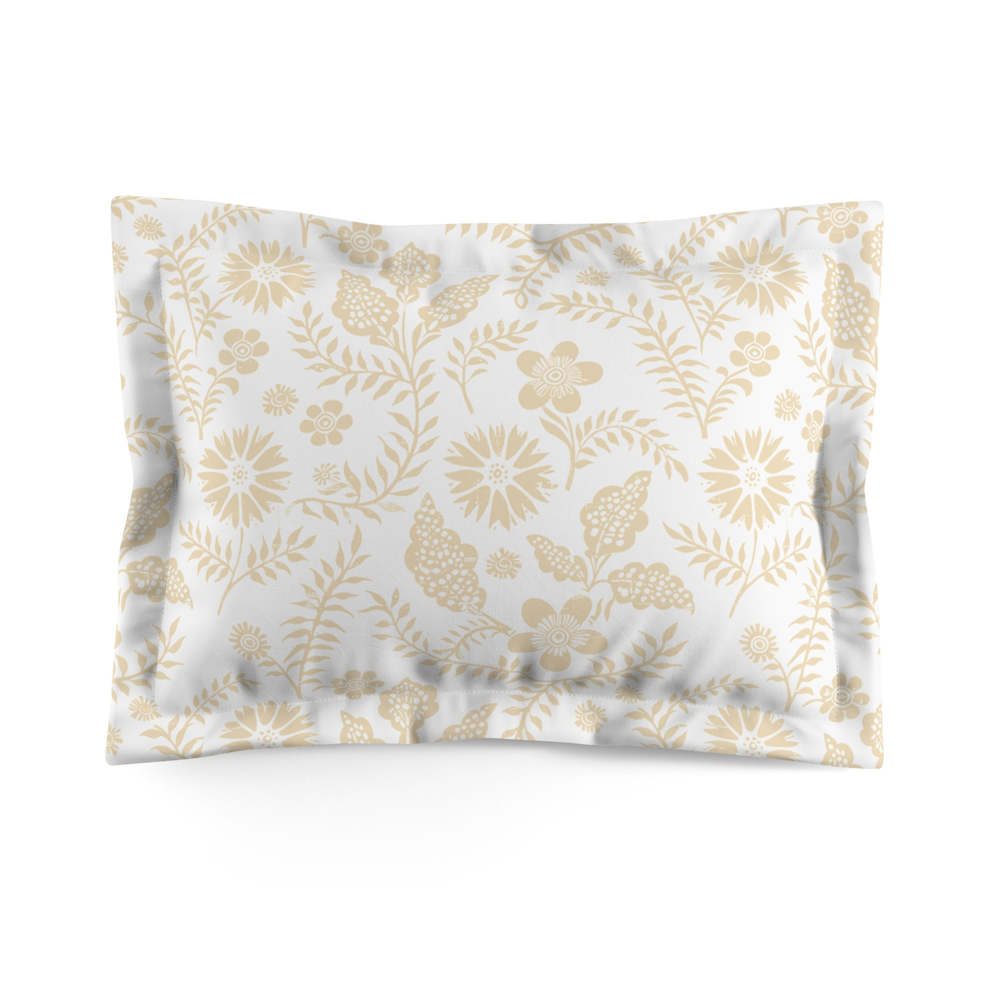 Wedding Veil Elegant Floral Microfiber Pillow Sham