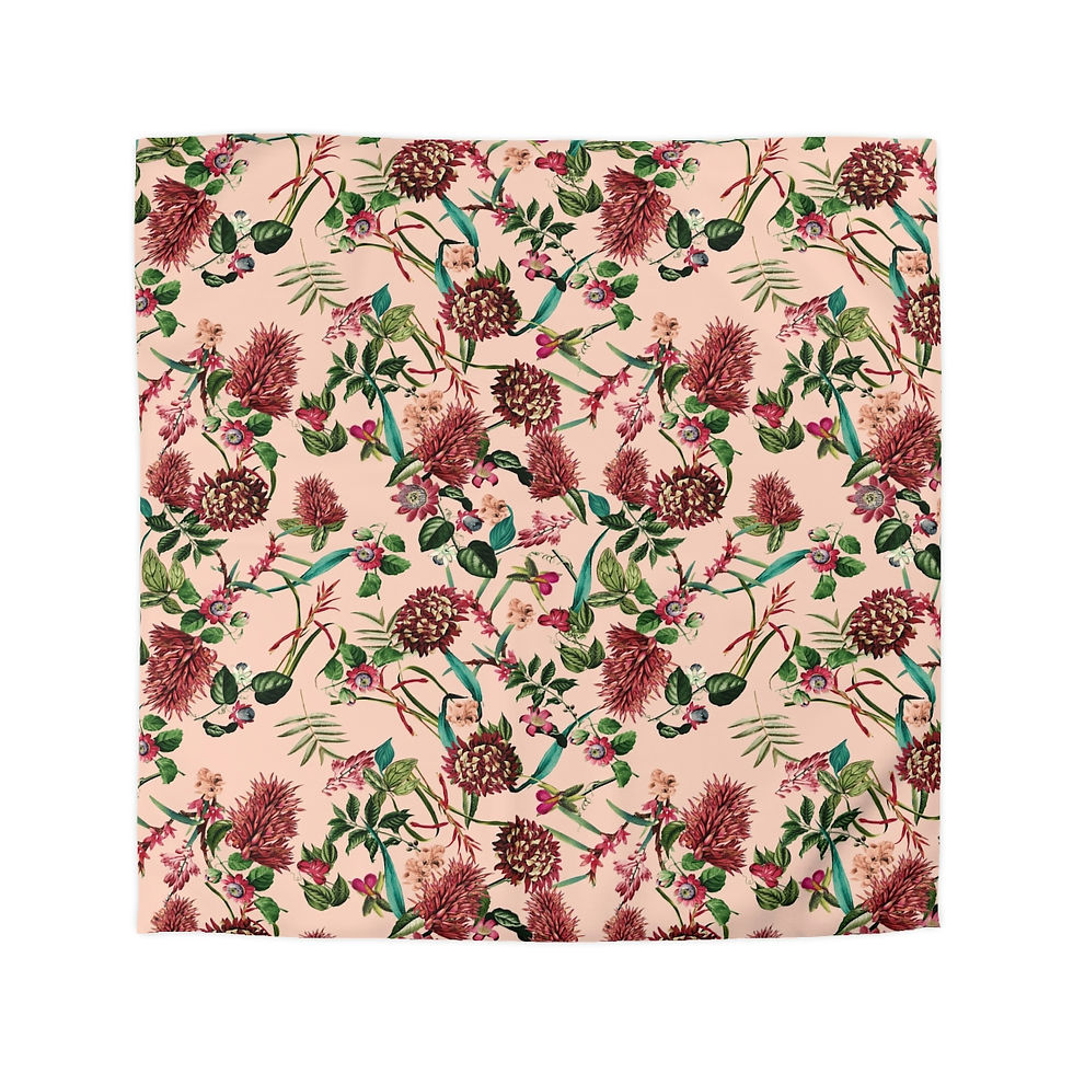 Thumbnail: Peach Garden Microfiber Duvet Cover