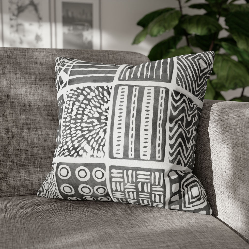 Thumbnail: Circles and Shapes #28  Spun Polyester Square Pillow Case