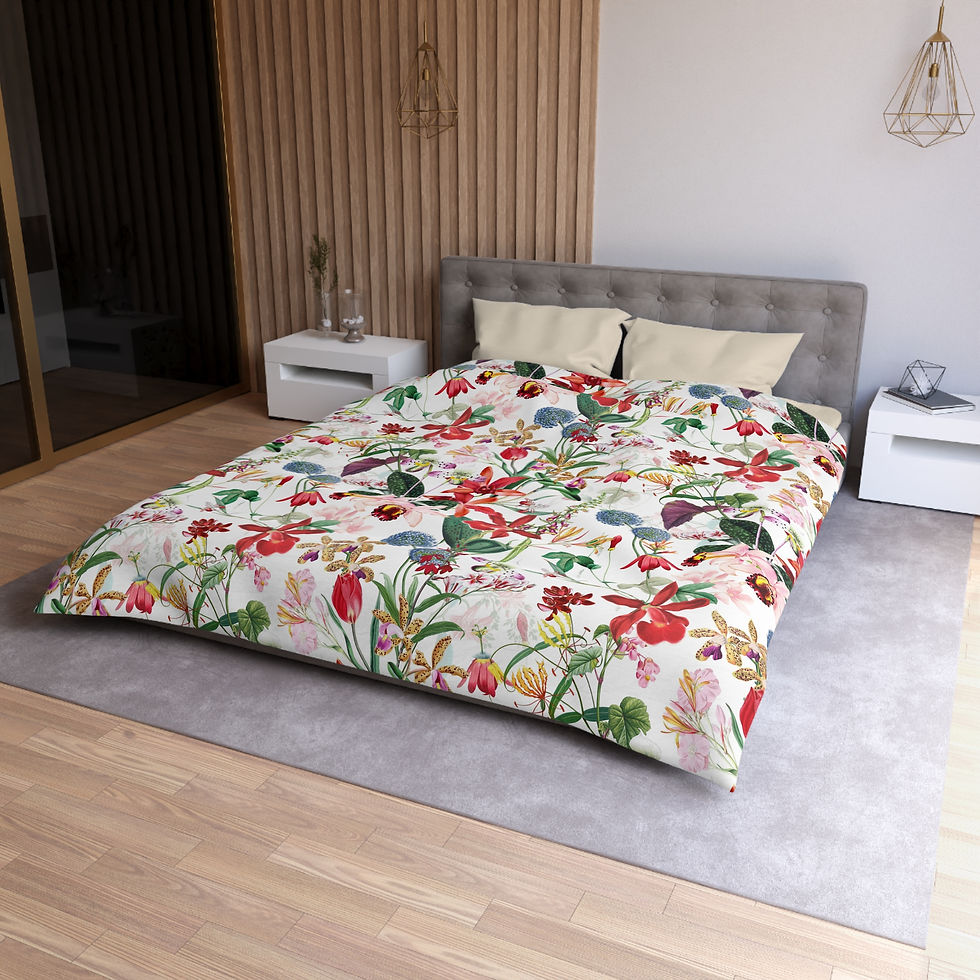 Thumbnail: Bouquet Microfiber Duvet Cover 