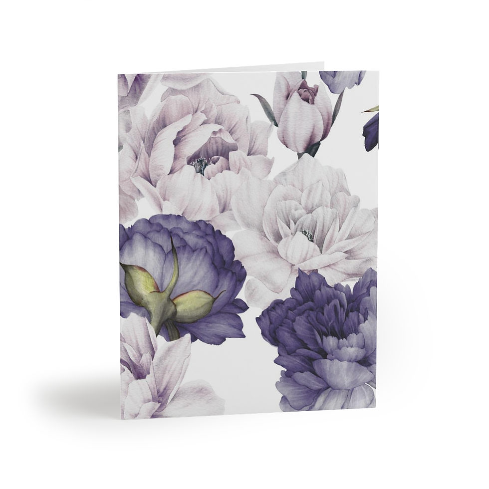 Thumbnail: Lavender Peonies Greeting cards (8 pcs)