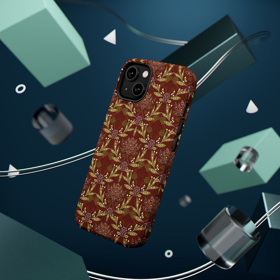 Thumbnail: Holiday Gold and Wine Magnetic Impact-Resistant Phone Case