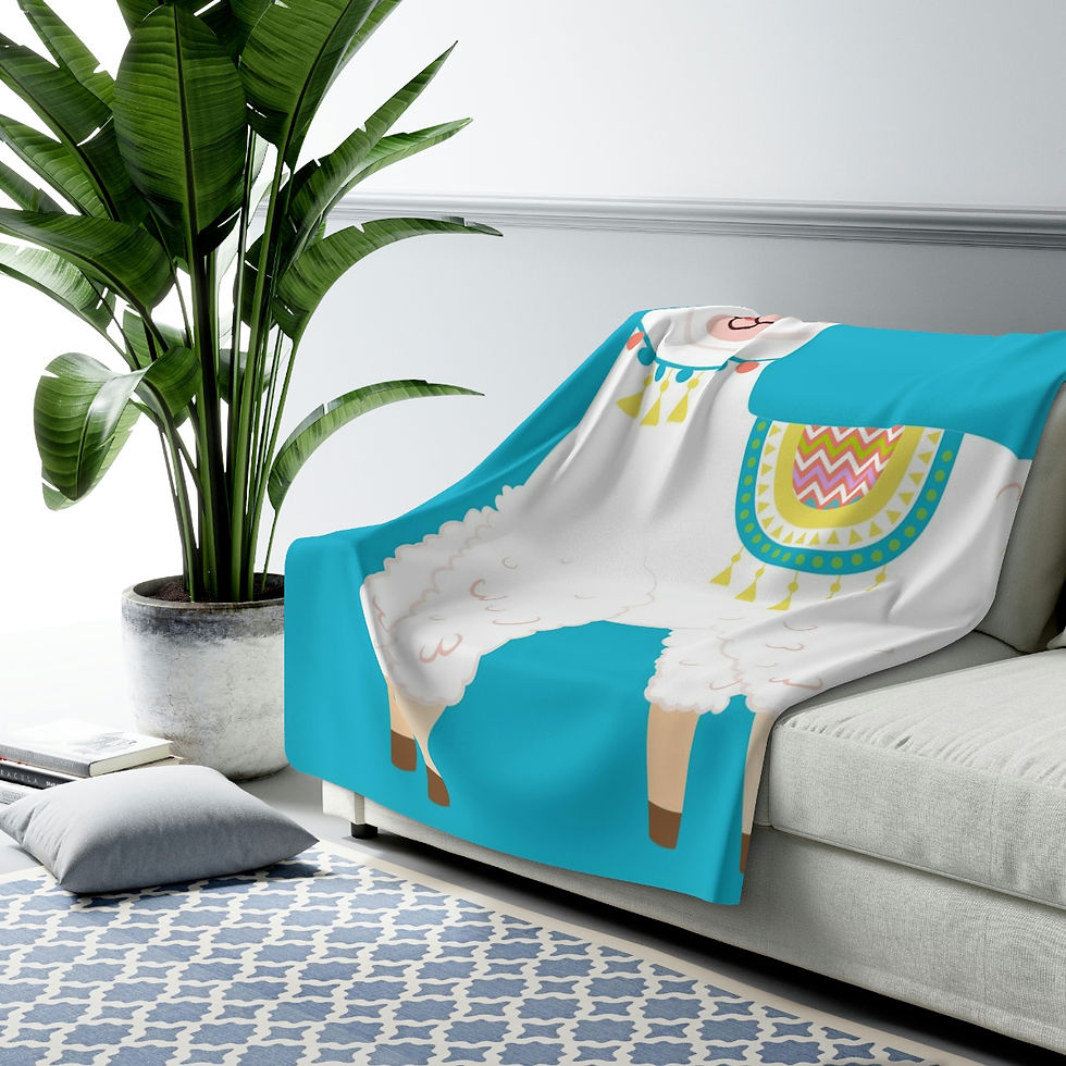 Thumbnail: Darling Llama Sherpa Fleece Blanket