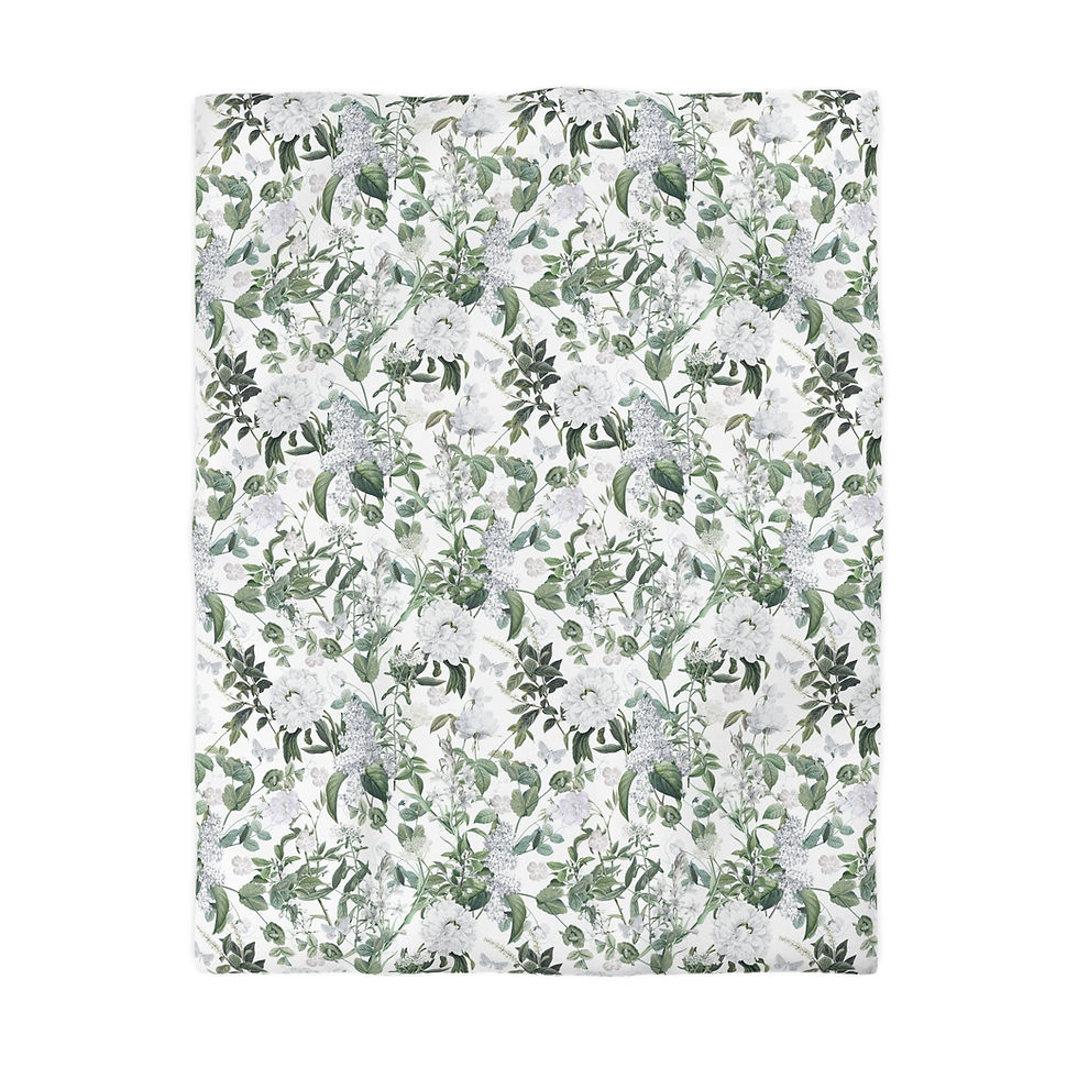 Thumbnail: Green Microfiber Duvet Cover