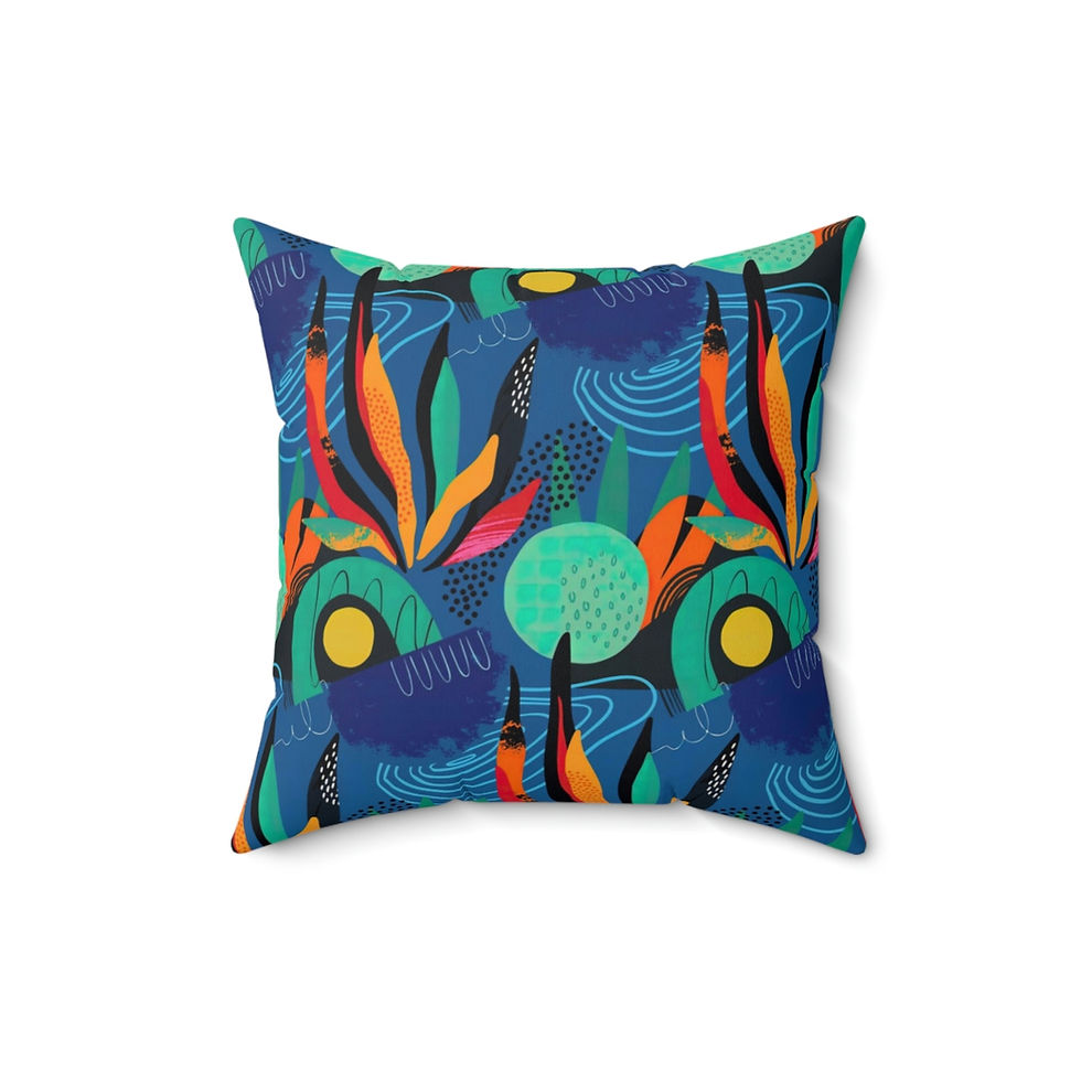 Thumbnail: Bold Color Spun Polyester Square Pillow