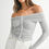 Thumbnail: MABLE Off-Shoulder Long Sleeve T-Shirt