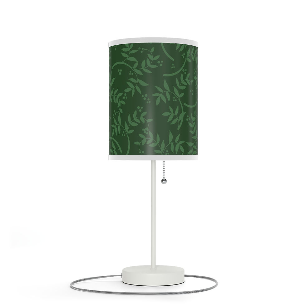 Thumbnail: Christmas Ferns Elegant Floral Table Lamp