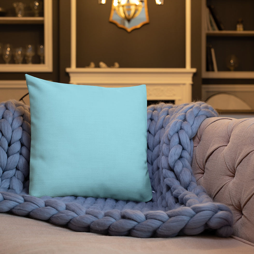Thumbnail: Blue Water Floral Premium Pillow