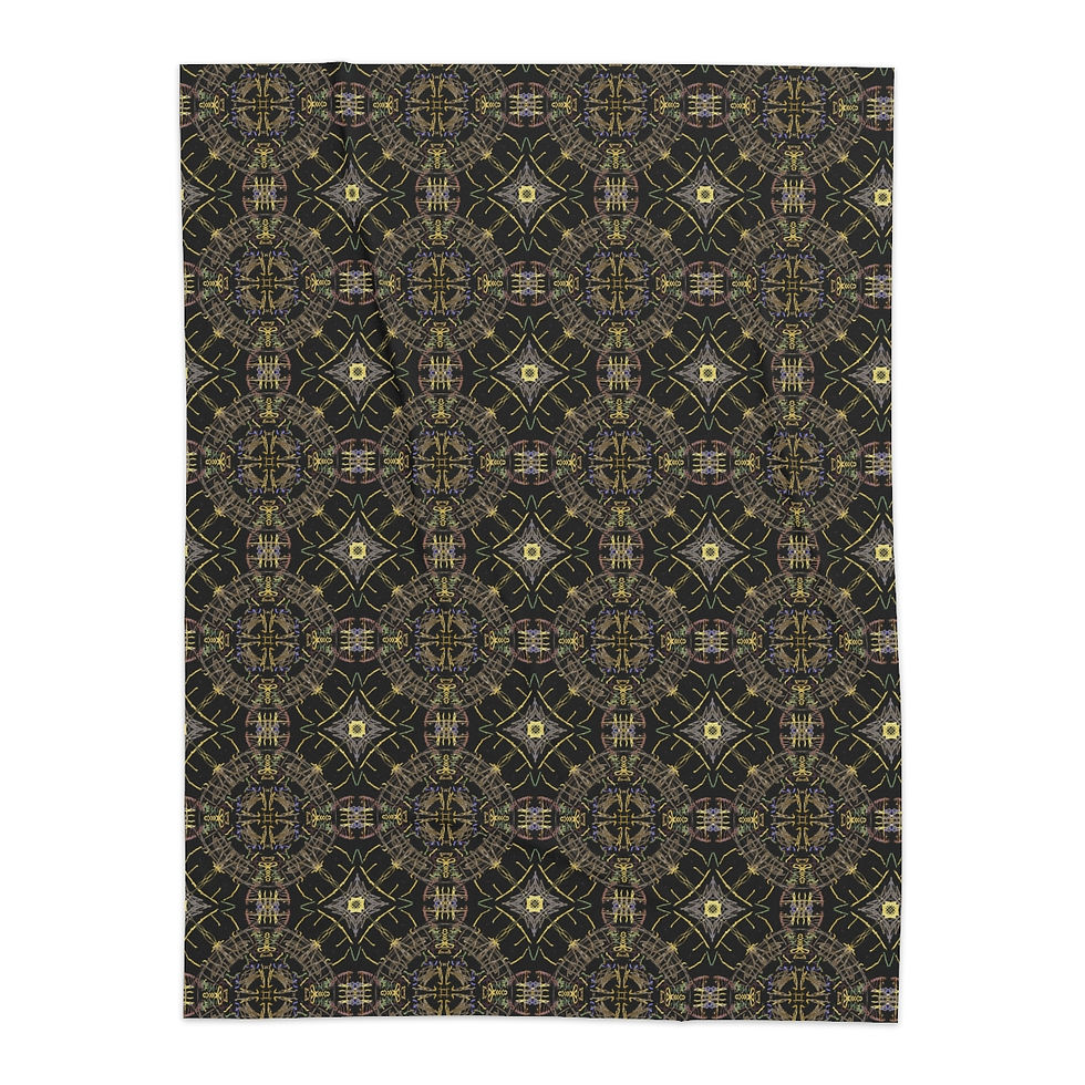 Thumbnail: Design 23 Exotic  Blue  Sherpa Blanket