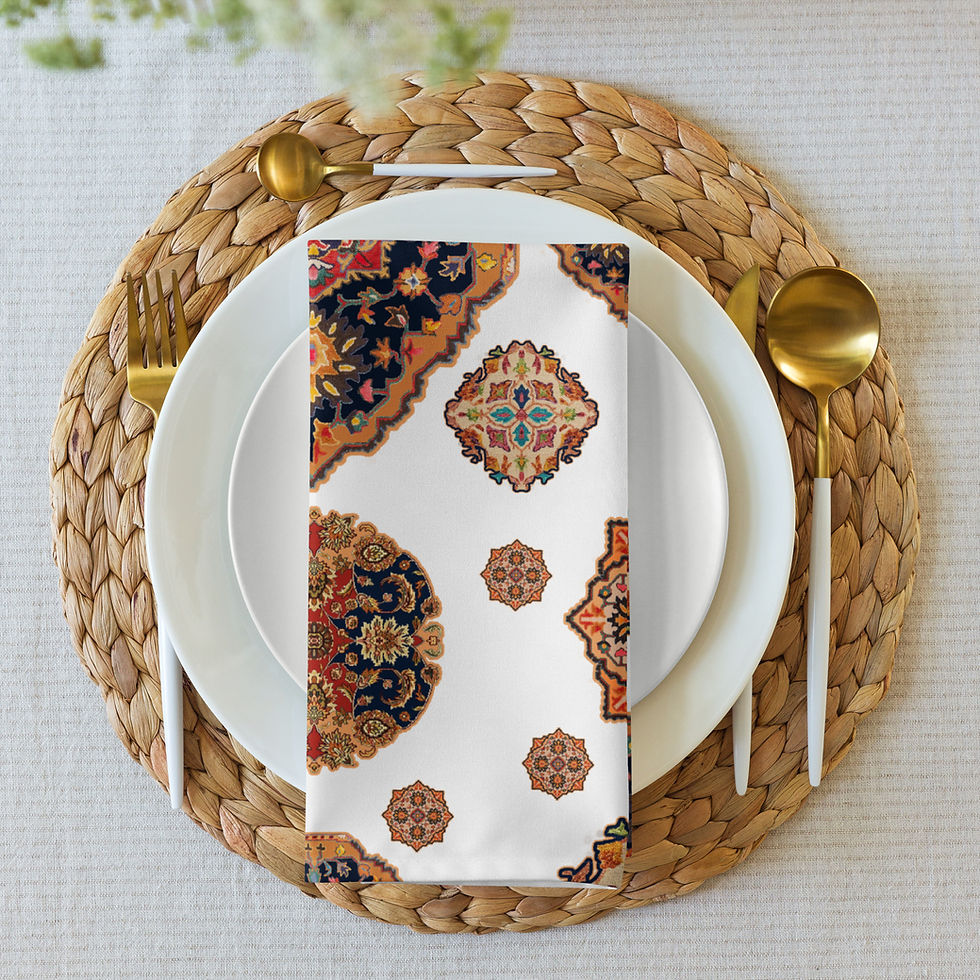 Thumbnail: Indian Rani Cloth napkin set