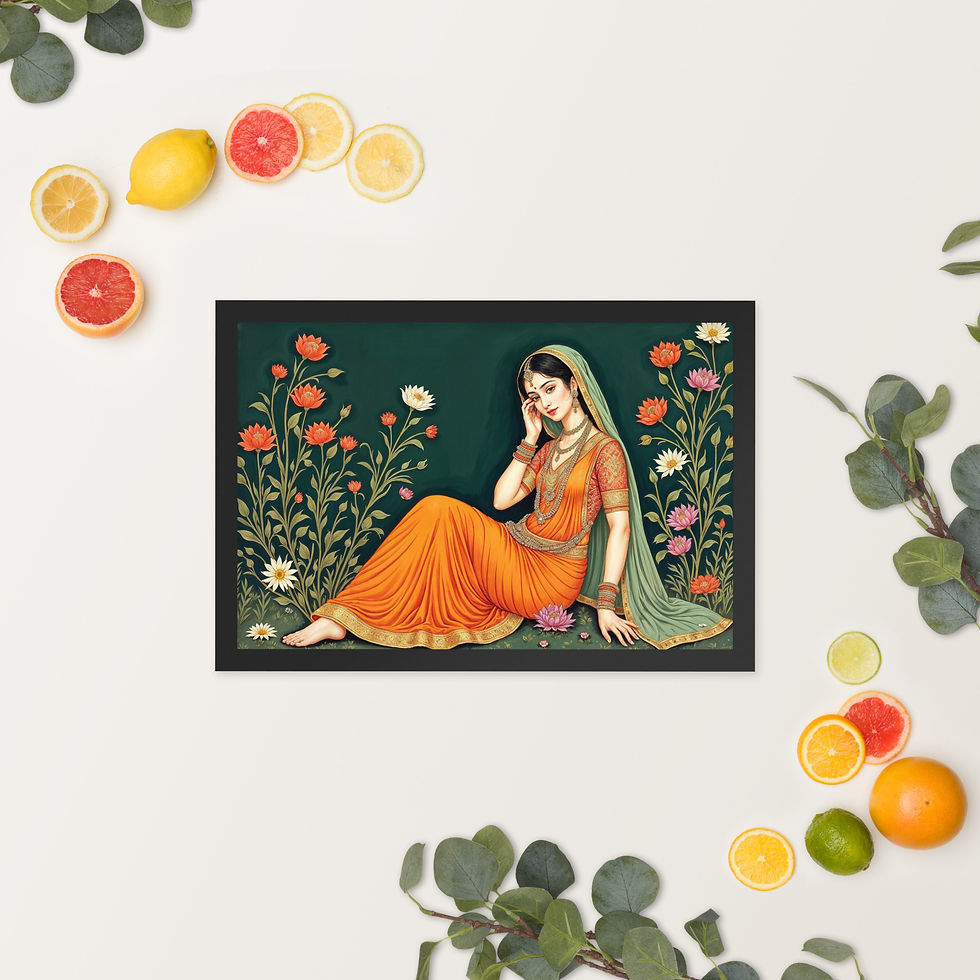 Thumbnail: Goddess in Garden Framed photo paper poster